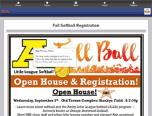 Tablet Screenshot of orangectlittleleague.com